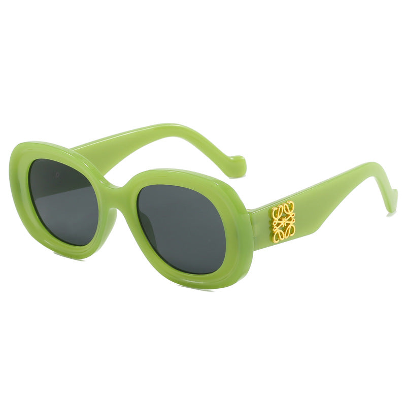 Damen modische Vintage-Sonnenbrille mit besonderen Verzierungen Brehn