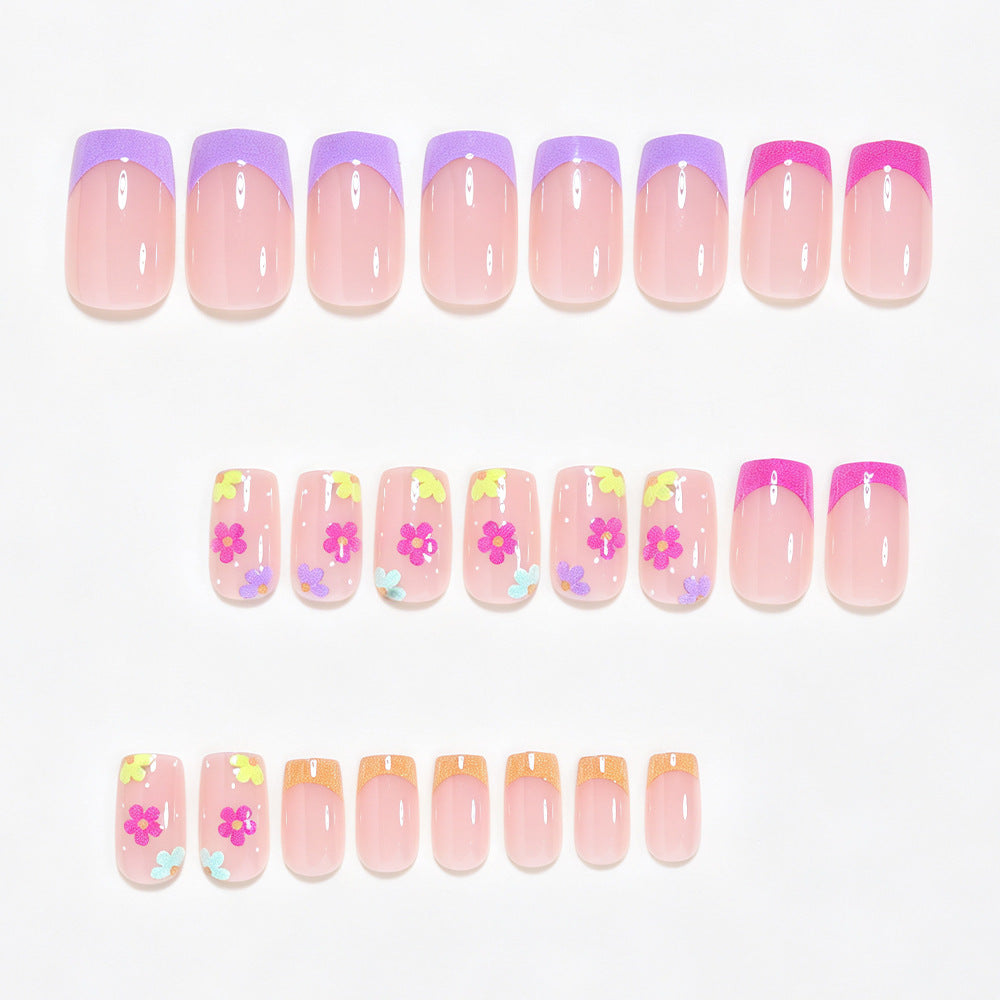 Floral Accent Press-On Nail Art Brehn