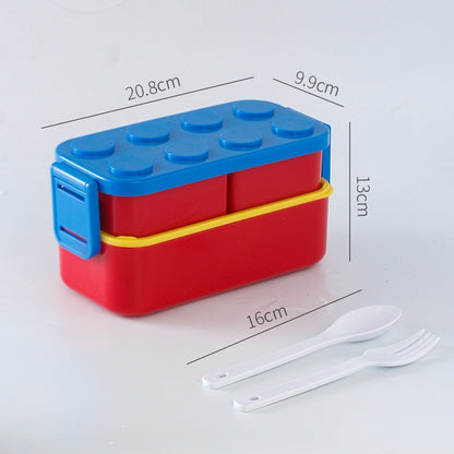Mehrere Fächer kreative LEGO-inspirierte Lunchbox