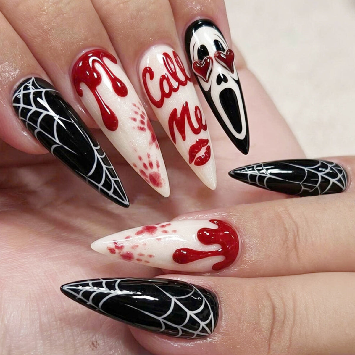 Kreatives Halloween Kunstnagelset Brehn