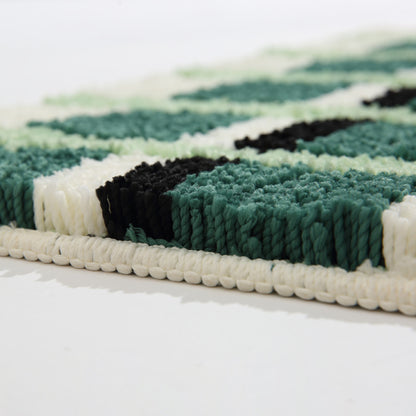 Weicher Plüsch-Gittermuster-Badeteppich