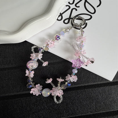 Elegante florale Perlen Charms Schlüsselanhänger Brehn