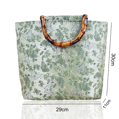 Elegante Handtasche mit Bambusgriffen Brehn