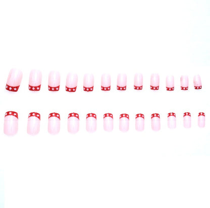 Stern-verzierte French Tip Nagelkunst Brehn