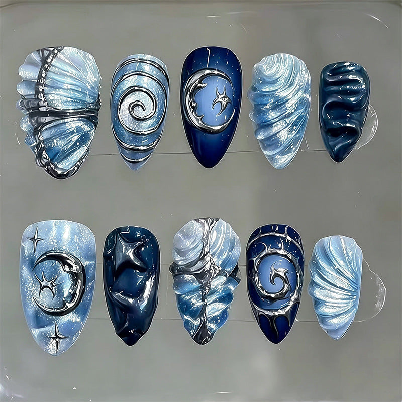 Kunstvolle Galaxie-Nagelspitzen Brehn