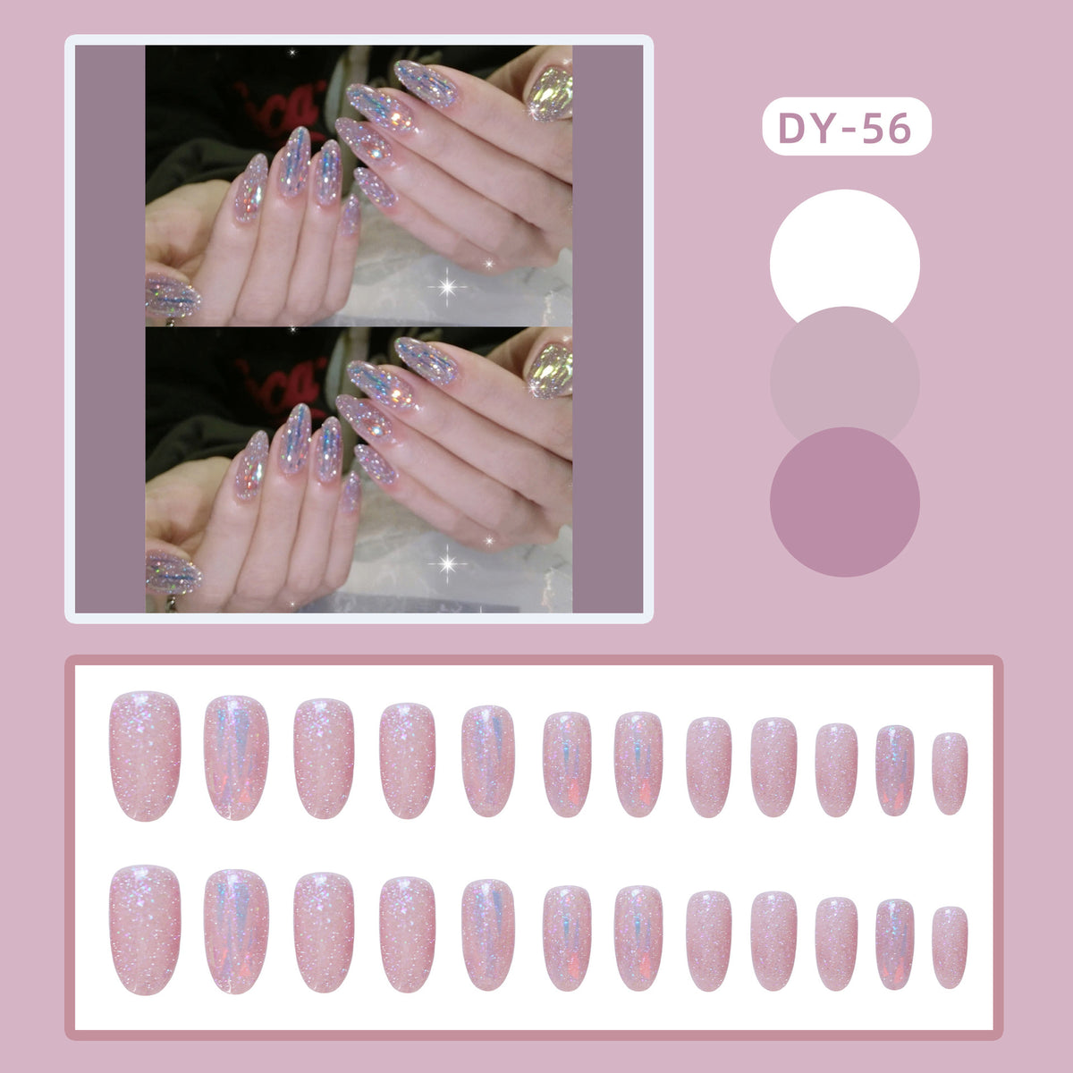 Funkelndes Glitzer Press-On Nagelset Brehn 1790727491