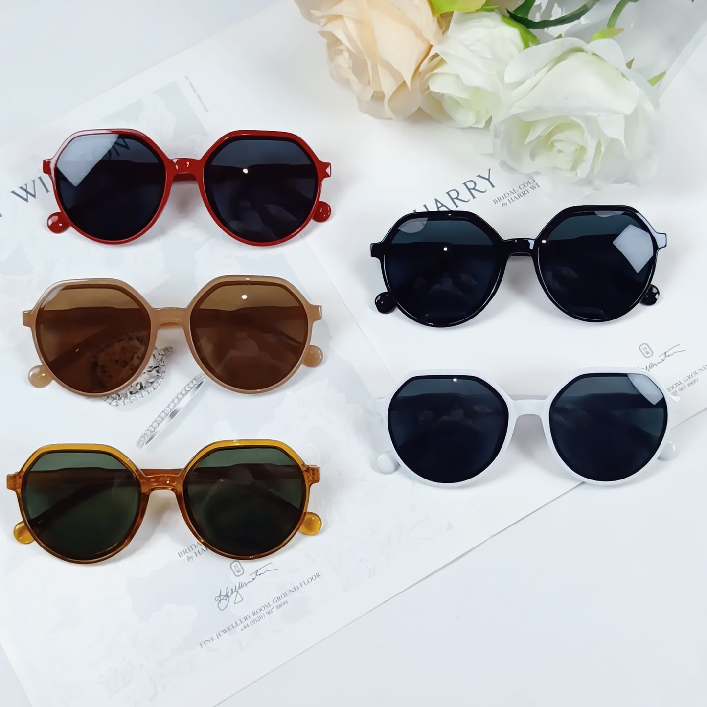 Damen Geometrische Sonnenbrille mit extravagantem Akzent Brehn