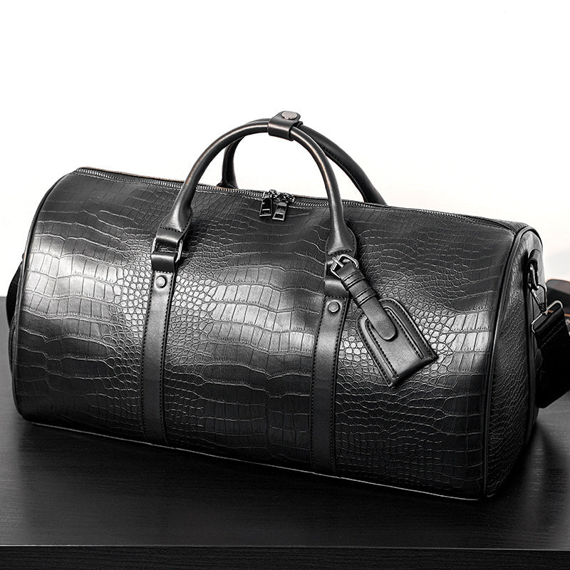 Elegante Reisetasche Im Luxuriösen Krokodil-Look Brehn