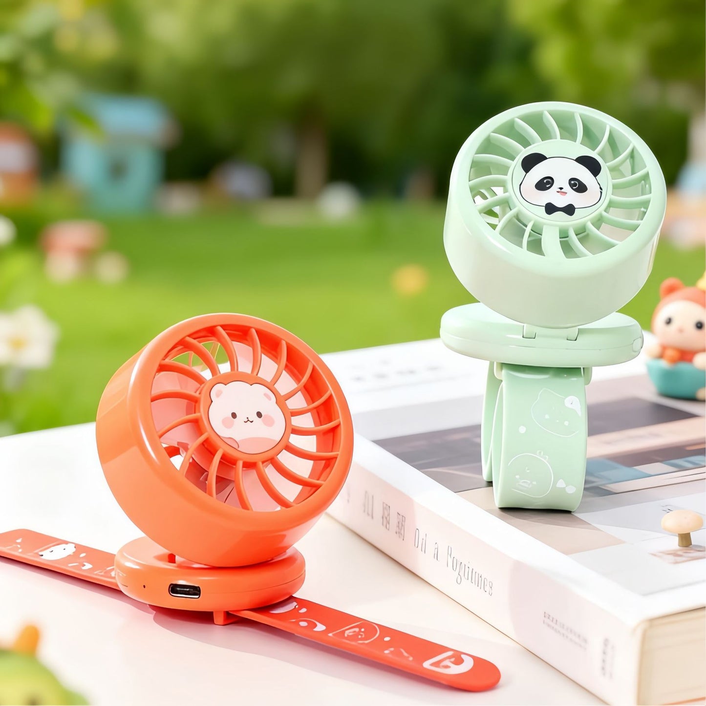 Damen Tragbarer Handventilator mit niedlichem Tierdesign und USB-Ladefunktion Brehn