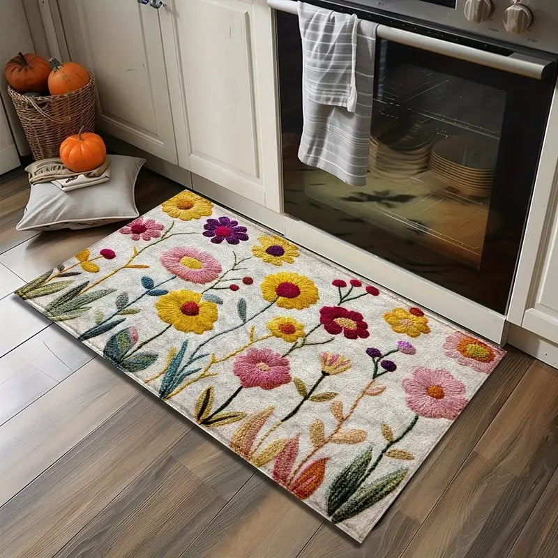 Blumenmuster Willkommensmatte Brehn