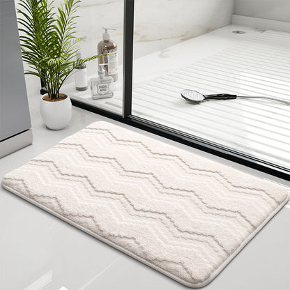 Stylische Chevron-Badmatte Brehn
