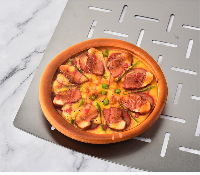 perforierter Edelstahl-Pizzaheber mit klappbarem Griff Brehn