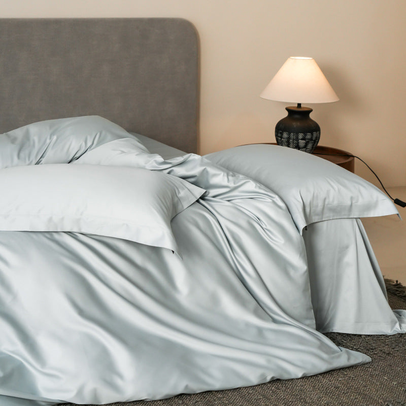 Umkehrbare Micro-Satin Bettbezug Set mit verdecktem Verschluss & Eckenbindungen