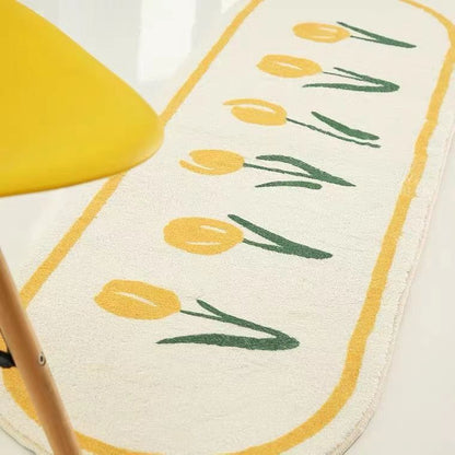 Eleganter Floraler Design Badezimmer Läufer Teppich