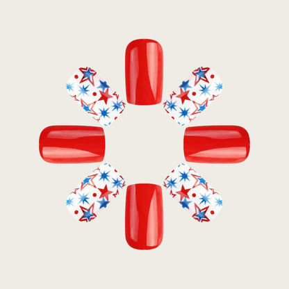 Kreative Kunstnägel mit patriotischem Design Brehn