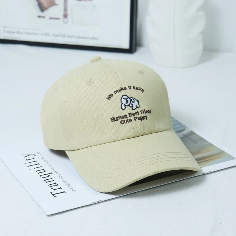Damen Bestickte Welpen-themed Baseballcap Brehn