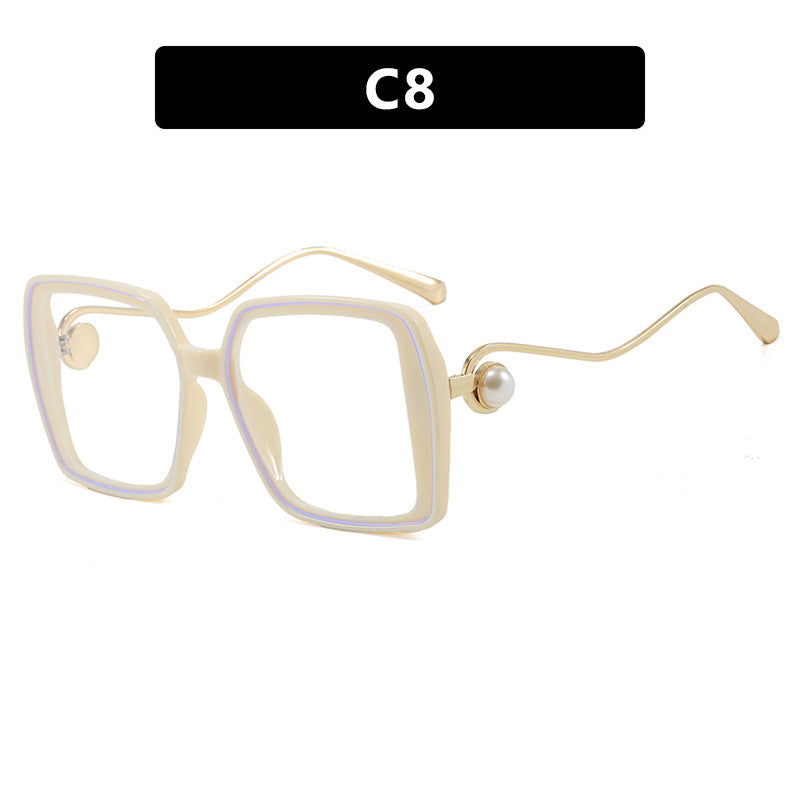 Damen modische quadratische Brille mit elegantem Metallrahmen und einzigartigen Akzenten Brehn