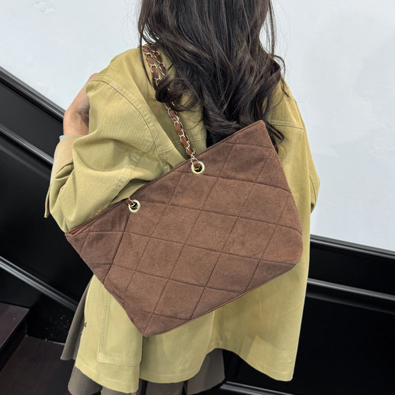 WoQuilted Suede Einkaufstasche Brehn