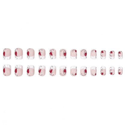 Herz-verzierte Acryl-Nagelkunst-Verstärkungen Brehn