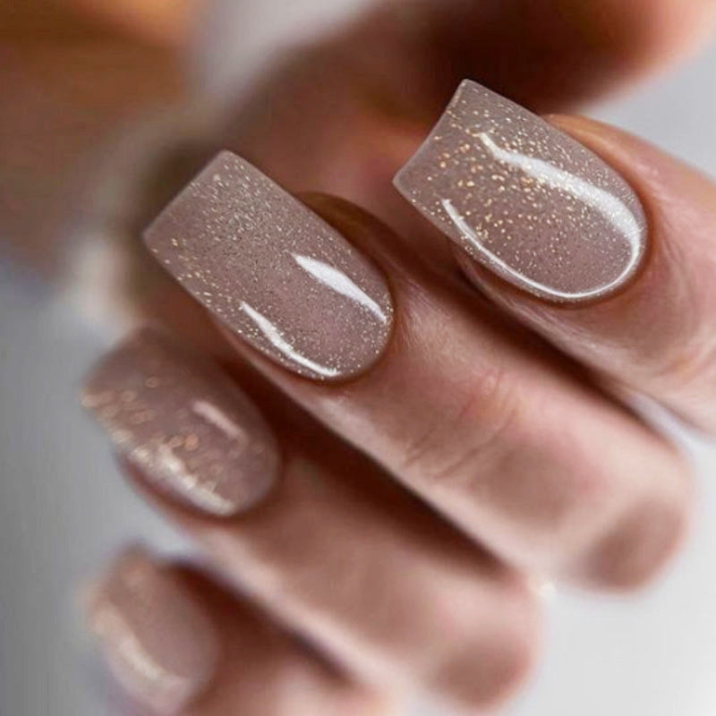 Glitzerhaltiges Press-On Nagelset Brehn