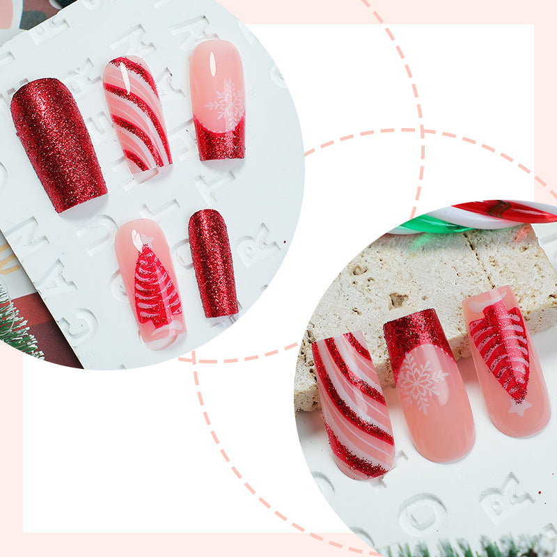 Festliches Glitzerndes Aufkleber-Nagelset Brehn
