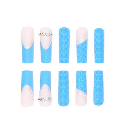 Künstlerisches Texturiertes Stiletto Nagelkunst Set Brehn