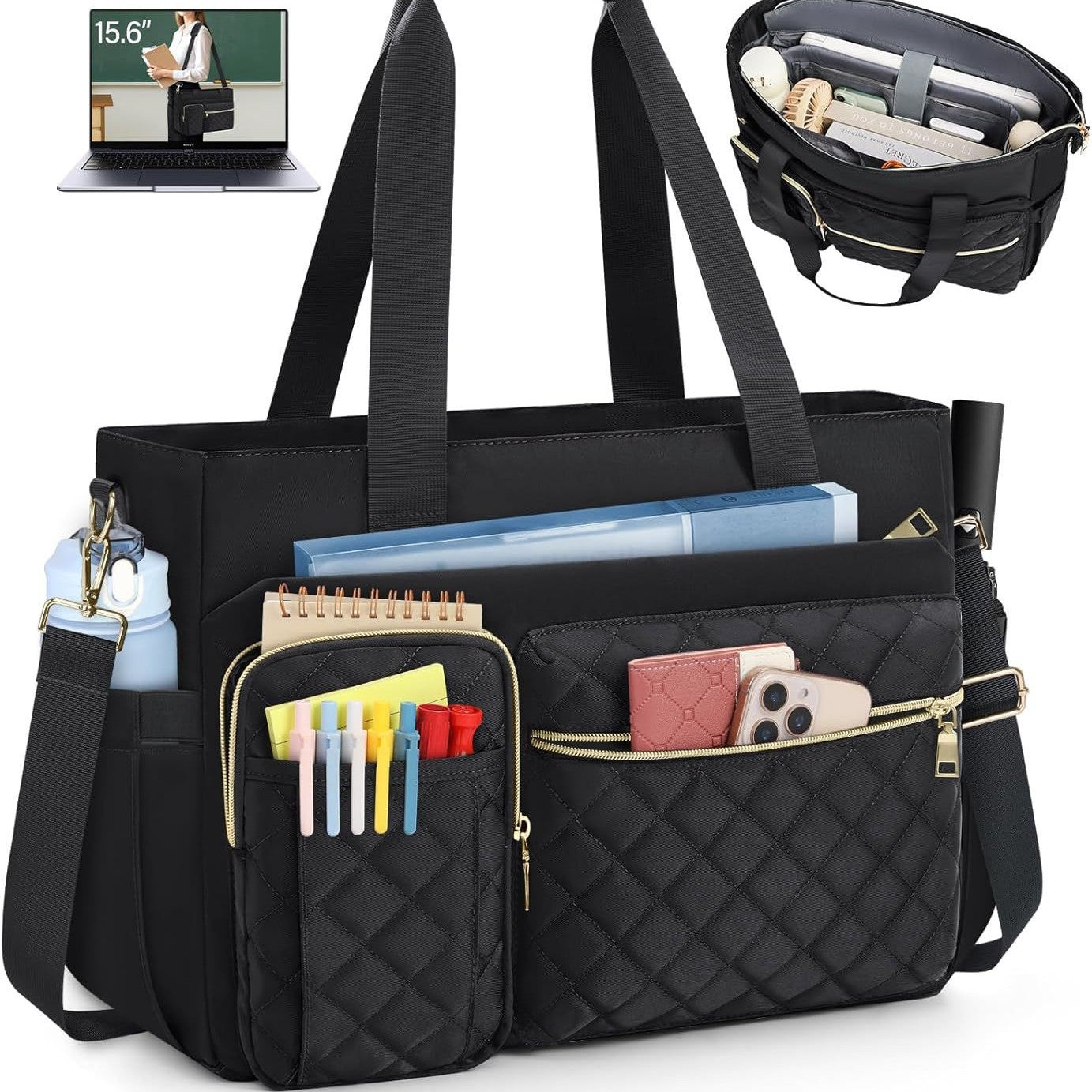 Gepolsterte Multifunktionale Handtasche mit Organizer Brehn