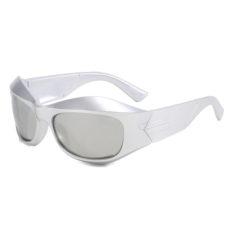 Damen Retro-Sonnenbrille im trendigen Schilddesign Brehn