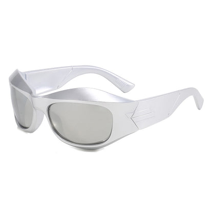 Damen Retro-Sonnenbrille im trendigen Schilddesign Brehn