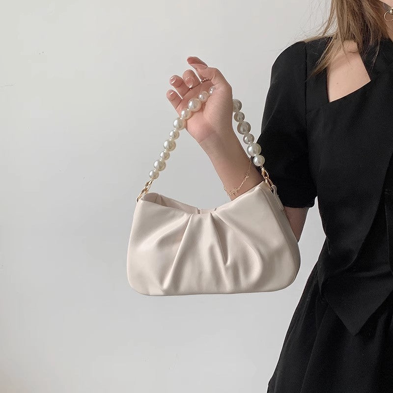 Elegante Perlenakzent Sling-Tasche Brehn