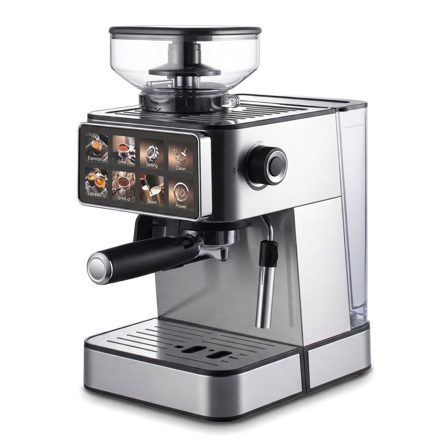 Espresso-Maschine mit Integriertem Mahlwerk und Digitaler Steuerung Brehn