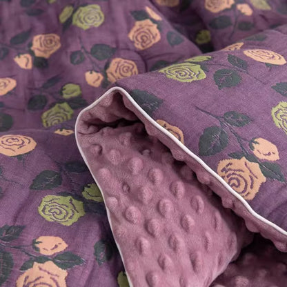 Umkehrbare Texturierte Minky- und Jacquard-Decke