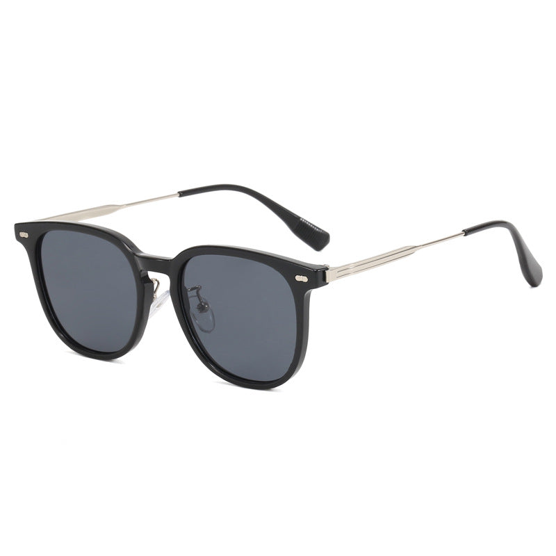 Damen klare rechteckige Brille mit filigranem Metallrahmen Brehn