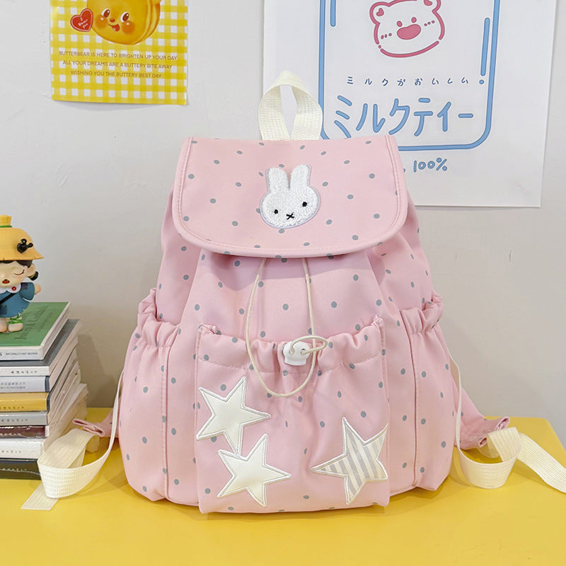 Niedlicher, cartoon-inspirierter Drawstring-Schulrucksack