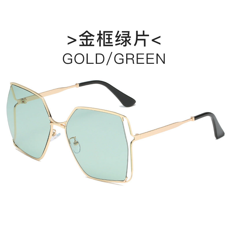 Damen elegante Sonnenbrille im markanten hexagonalen Design Brehn