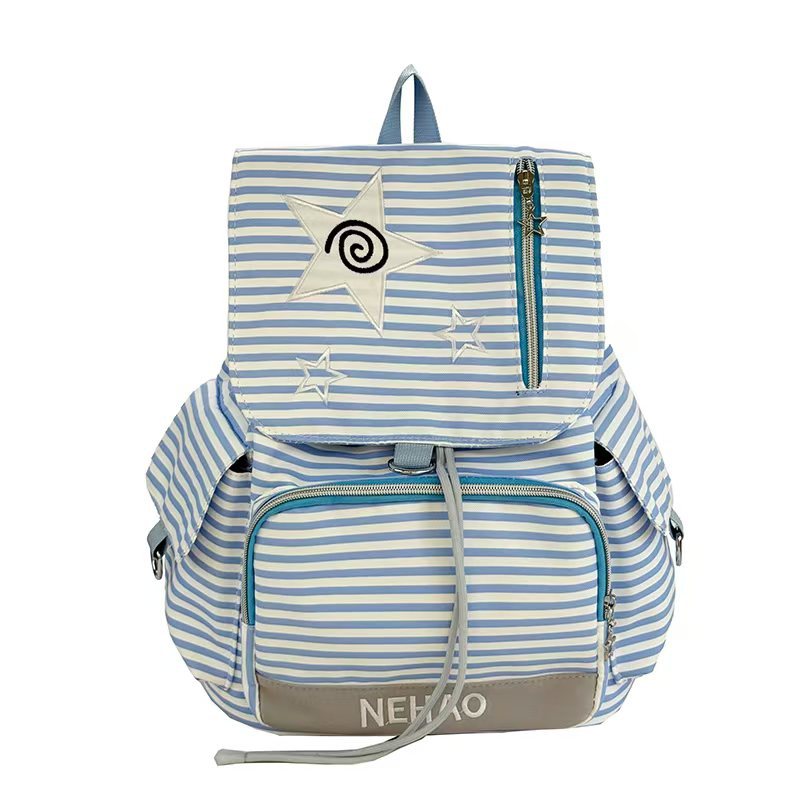 Multi-Taschen Streifen Rucksack Brehn