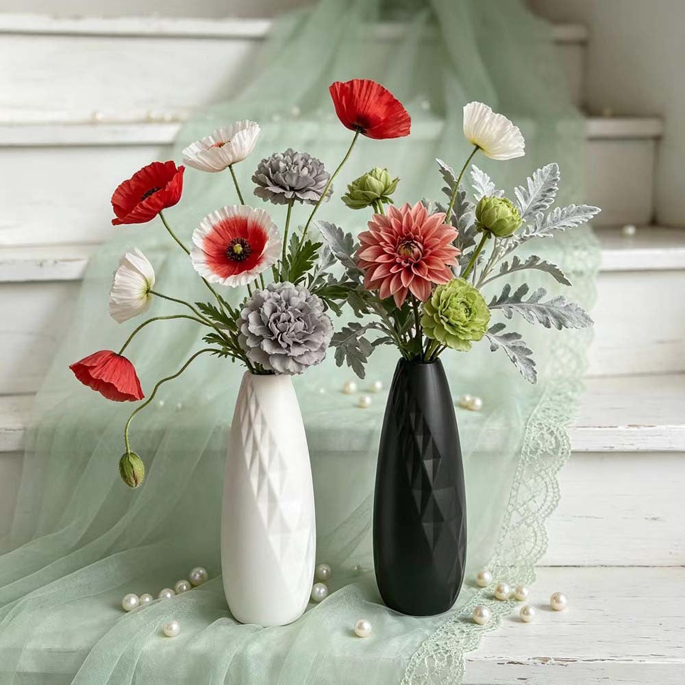 Geometrische Texturierte Dekorative Blumenvase Brehn