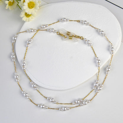 Elegante Perlenbesetzte Brillenkette Brehn