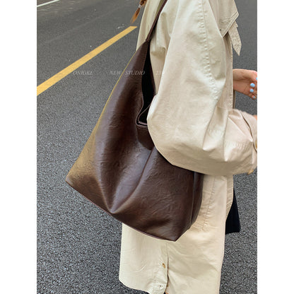 Elegante weiche Leder Hobo-Tasche Brehn