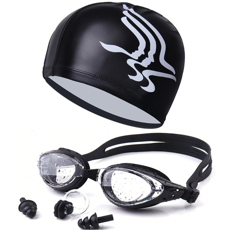 Schwimmset mit Hydrodynamischer Schwimmbrille und Badestrumpf Brehn
