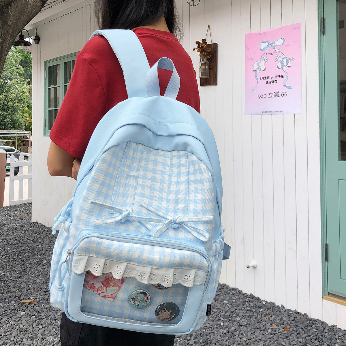 Stylischer Karomuster-Rucksack Brehn