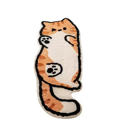 Süße katzenförmige Badematte