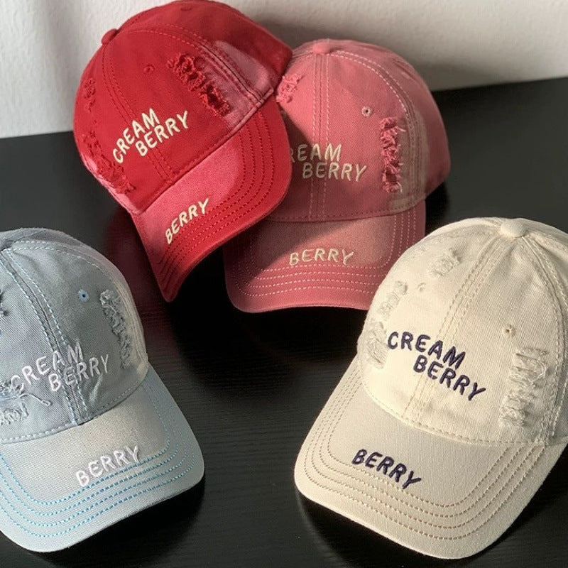 Frauen Verwaschene Denim Baseballmütze Brehn
