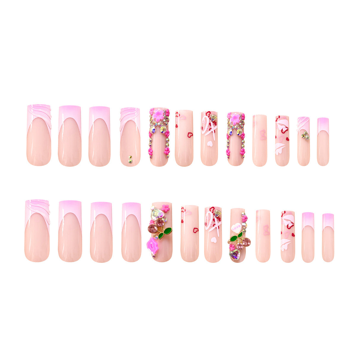 Kunstvolle 3D Nagelkunst mit Glitzer-Details Brehn
