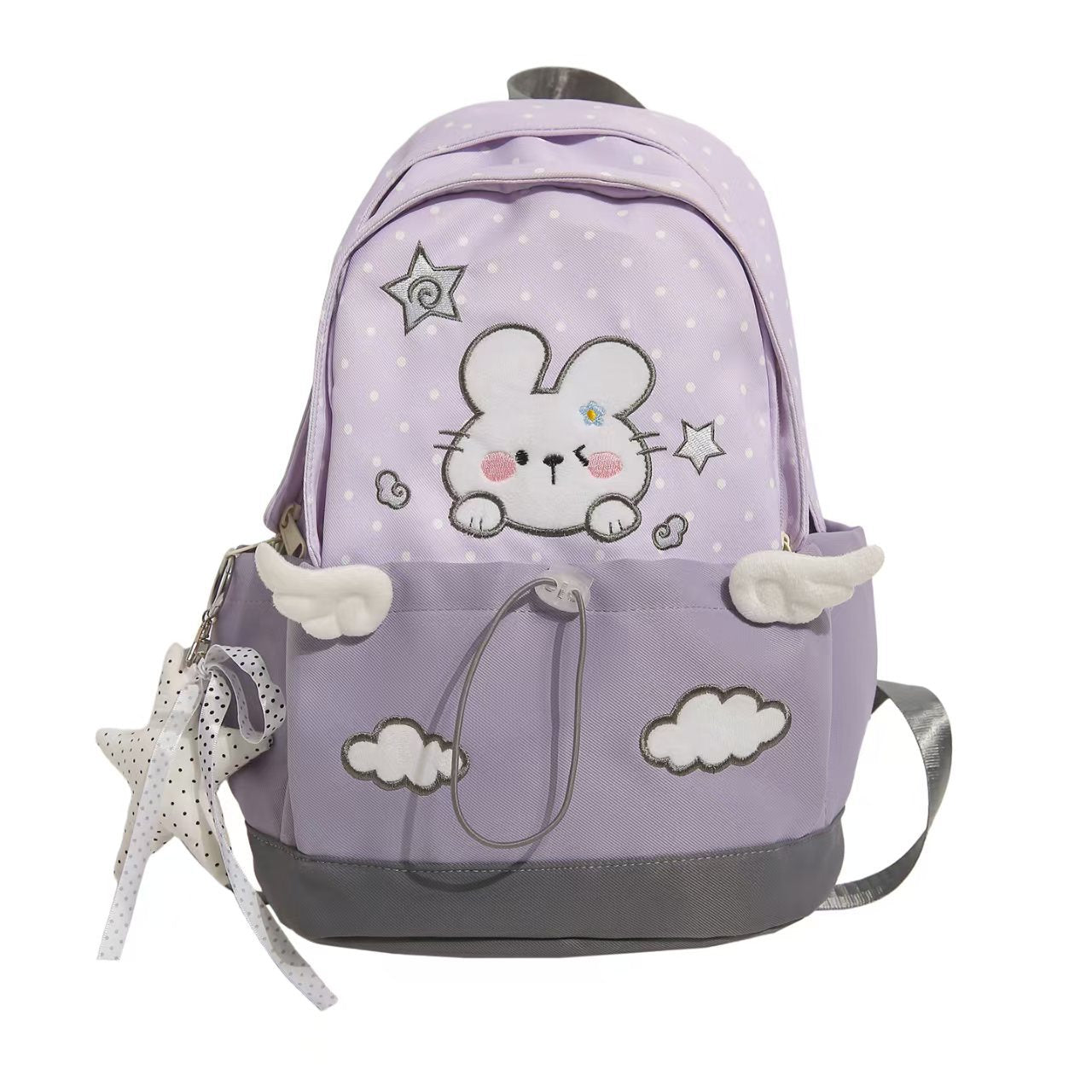 Rucksack mit Niedlichem Hasenmotiv und Praktischen Fächern Brehn