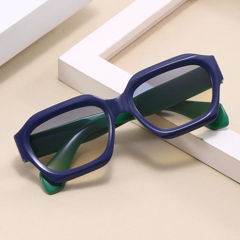 Damen modische geometrische Oversized-Sonnenbrille Brehn