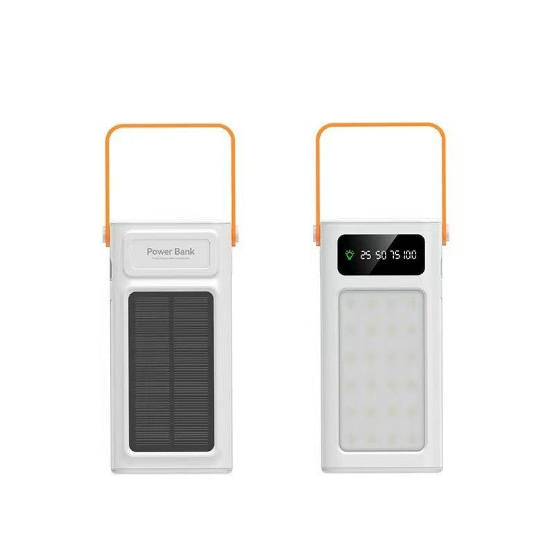 Tragbare Solar-Powerbank mit LED-Licht und digitale Ladeanzeige Brehn
