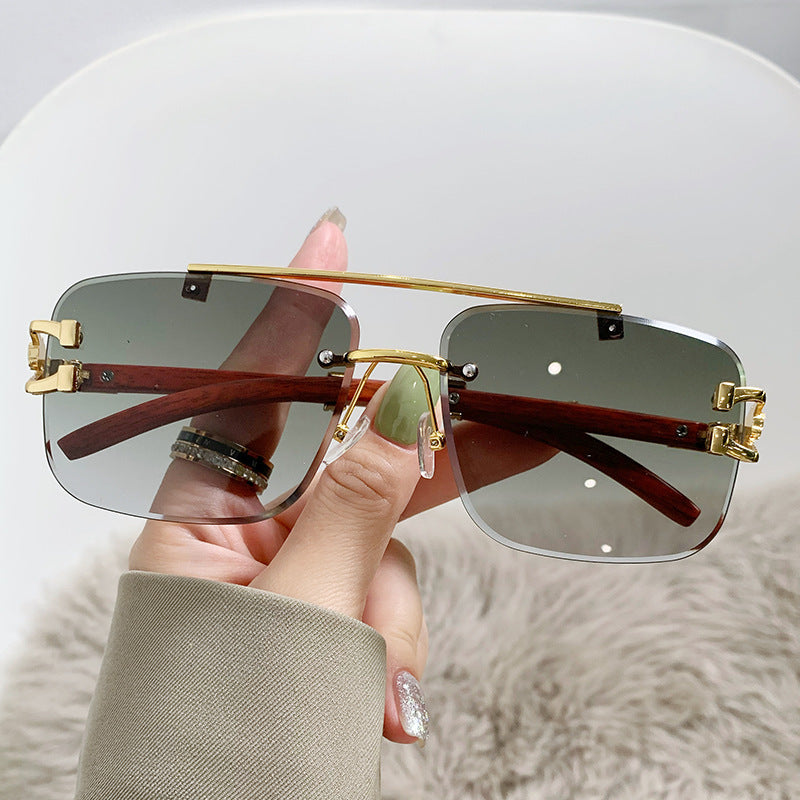 Damen modische Brille mit stilvollem Holzrahmen Brehn