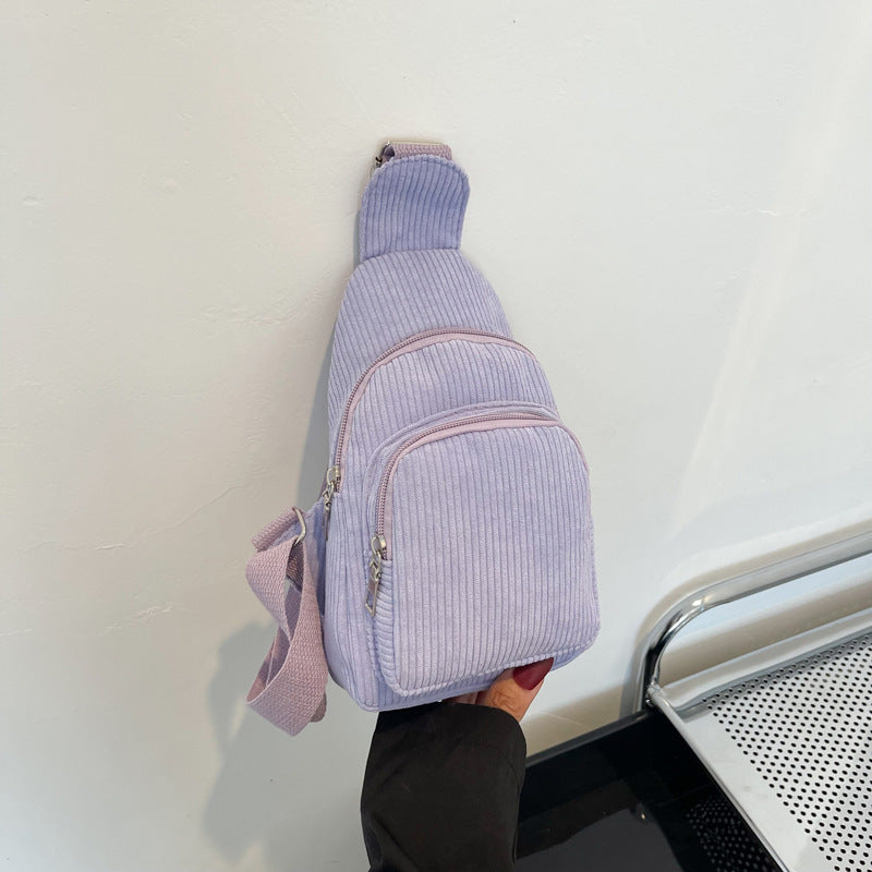 WoMulti-Fächige Corduroy Sling Bag Brehn
