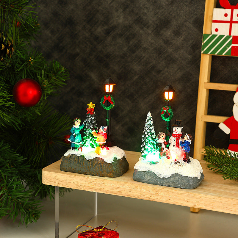 Nostalgische Weihnachtsdorf Szene Brehn